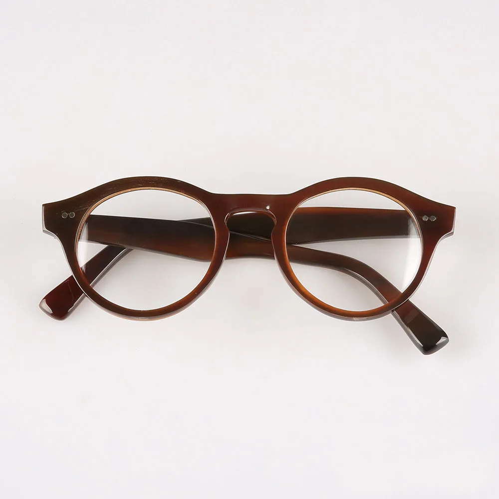 חדש בסגנון קלאסי בציר טבעי בעבודת יד קרן משקפי שמש אופטיות מרשם מסגרות משקפיים נשים גברים Readinbg משקפיים מסגרת