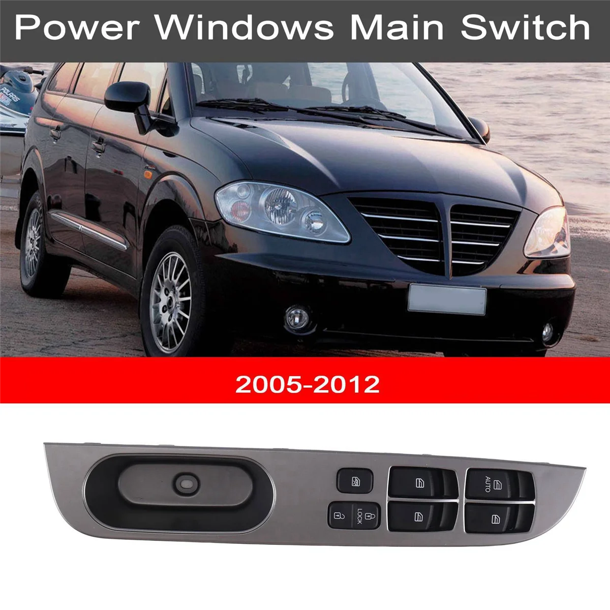 המכונית חלונות חשמליים מתג ראשי עבור Ssangyong Rodius Stavic 2005-2012 דלת זכוכית מרים מתג כפתור LH 8582021001HCJ
