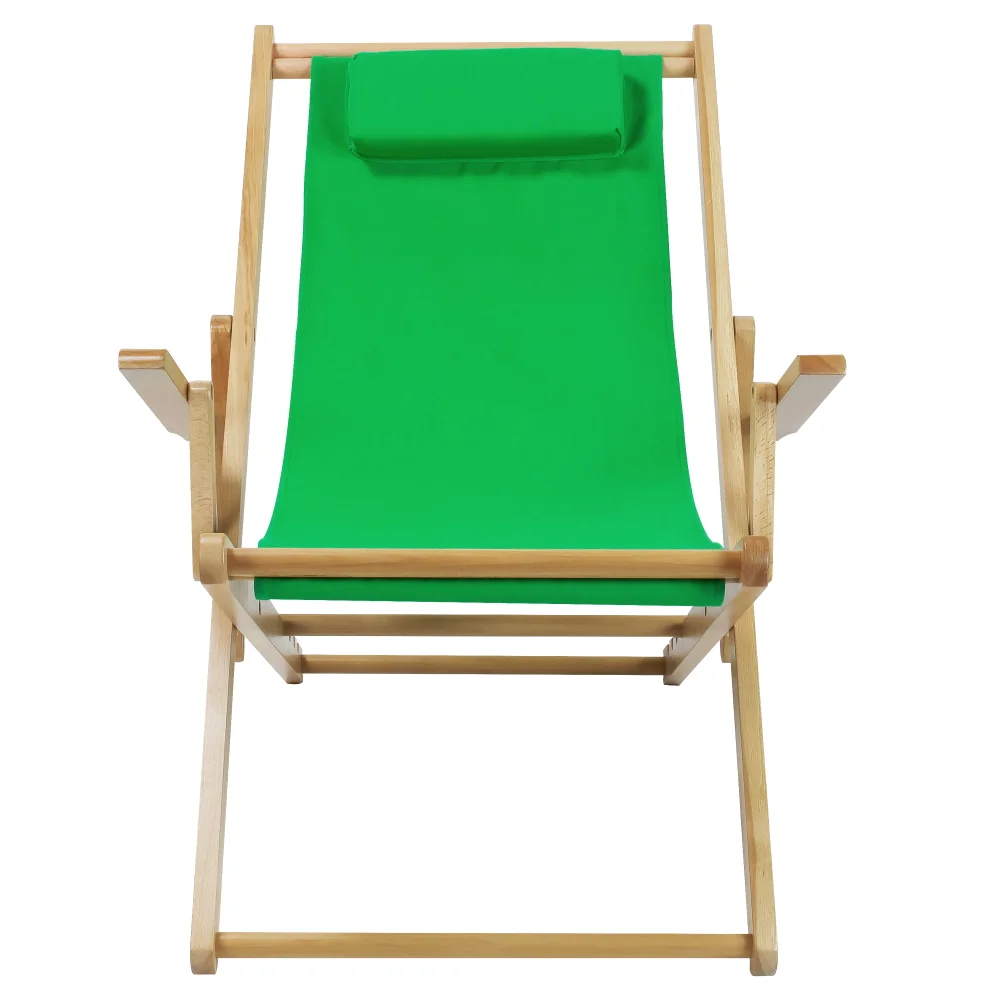 קלע הכיסא טבעי מסגרת ירוקה-בד,כיסא גן, ריהוט גן, רהיטי גן, מודרני פשוט, מתקפל