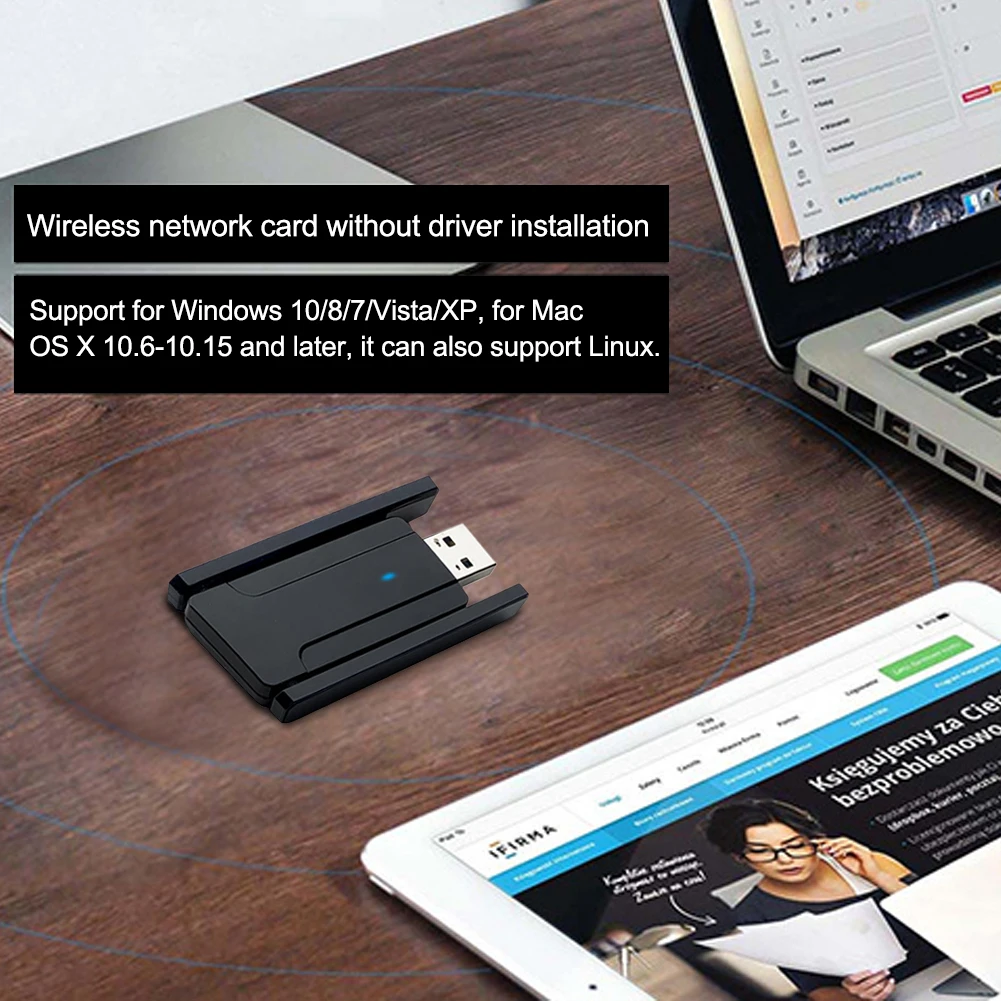 נייד Dual Band מיני פלאג המשחקים Desktop כרטיס רשת Wifi מתאם מהיר במהירות 2.4 GHz 5GHz עבור מחשב עם אנטנה USB 3.0