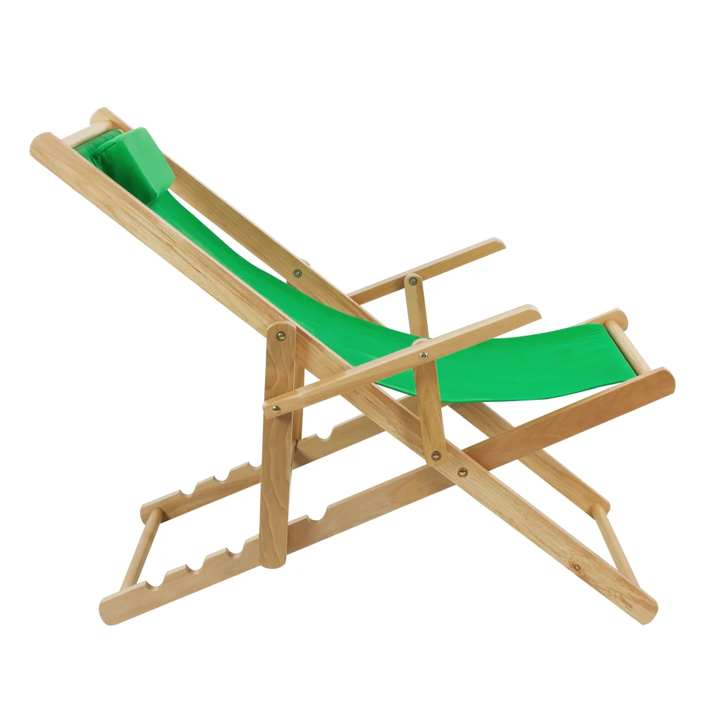 קלע הכיסא טבעי מסגרת ירוקה-בד,כיסא גן, ריהוט גן, רהיטי גן, מודרני פשוט, מתקפל