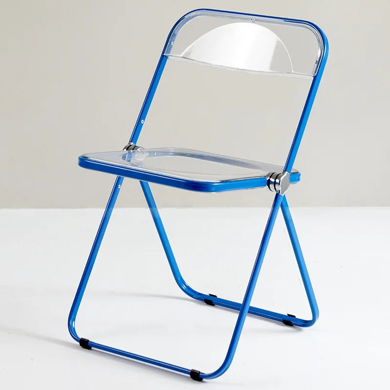 חיצוני שקוף כיסא מתקפל, אופנה קריסטל האוכל הכיסא אור יוקרה צואה משענת צילום חי כיסא איפור רהיטים