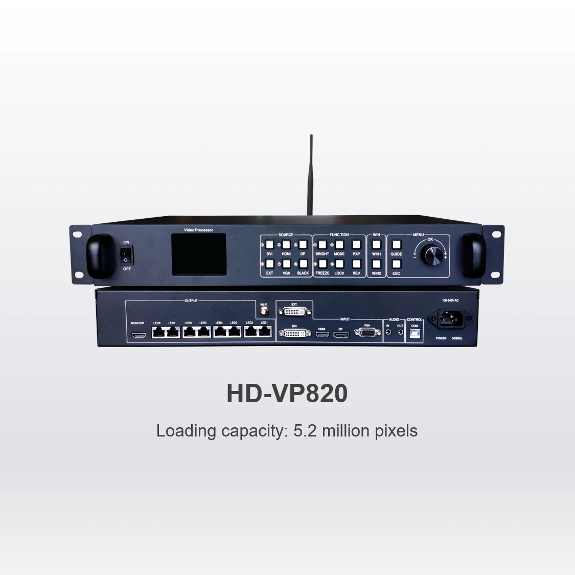 Huidu כל אחד ב-LED מעבד וידאו HD-VP820 צריך לעבוד עם HD-R712 HD-R708 HD-R716 קבלת כרטיס