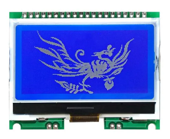 20PIN SPI שיניים 19296 מסך LCD מודול ST75256 ST75256I בקר 3.3 V, 5V לבן/כחול עם תאורה אחורית מקבילים/ממשק I2C