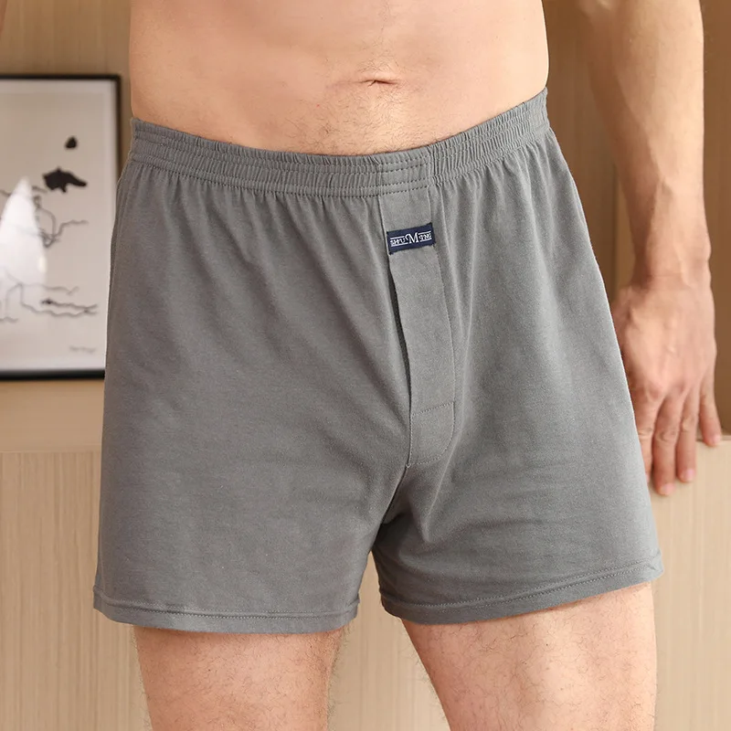 2Pcs תחתוני בוקסר לגברים - גברים 100% כותנה תחתון בוקסר תחתוני איכות פרמיה קצרים זכר מקרית מוצק חופשי בוקסר קצרים.