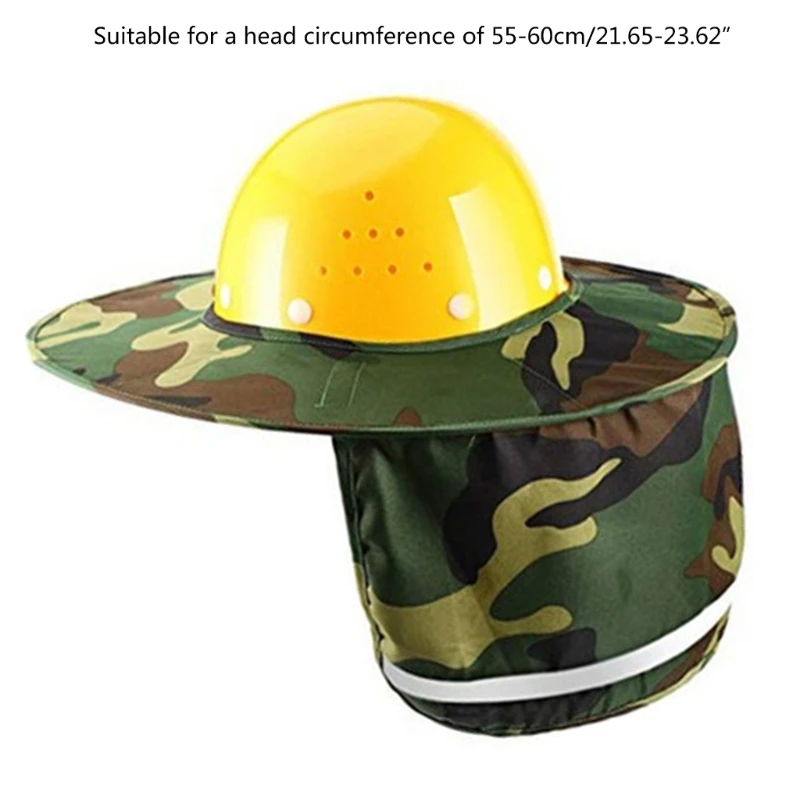משקף שמש צל קשה כובעים, קסדות בטיחות מתקפל אוניברסלי מגן הצוואר